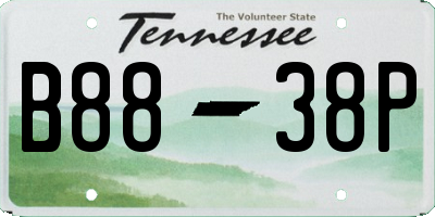 TN license plate B8838P