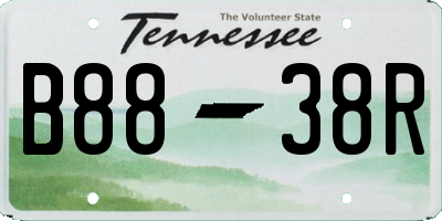 TN license plate B8838R