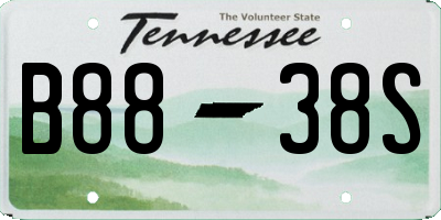 TN license plate B8838S