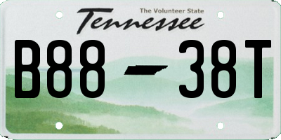 TN license plate B8838T