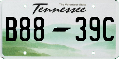 TN license plate B8839C