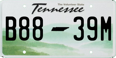 TN license plate B8839M