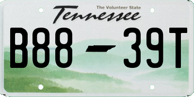 TN license plate B8839T