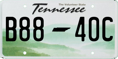TN license plate B8840C