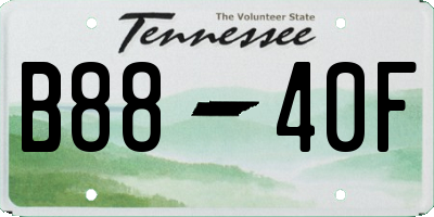 TN license plate B8840F