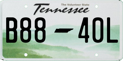 TN license plate B8840L