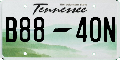 TN license plate B8840N