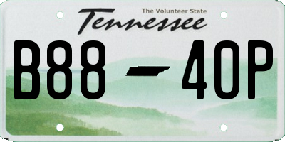 TN license plate B8840P