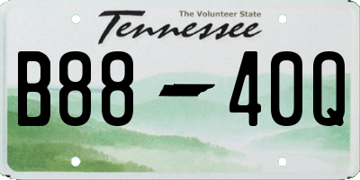 TN license plate B8840Q