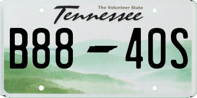 TN license plate B8840S