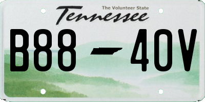 TN license plate B8840V