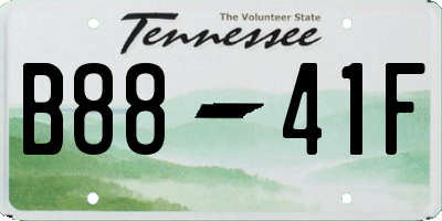 TN license plate B8841F