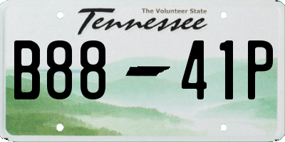TN license plate B8841P