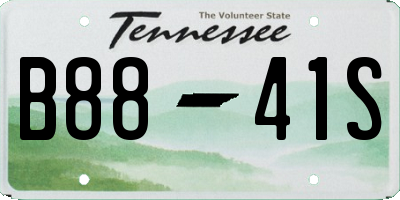 TN license plate B8841S