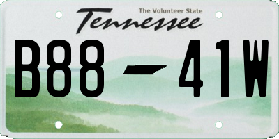 TN license plate B8841W