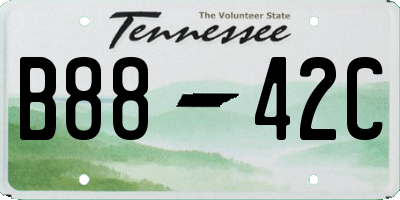 TN license plate B8842C