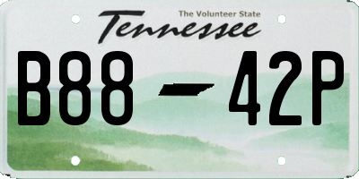 TN license plate B8842P
