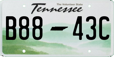 TN license plate B8843C