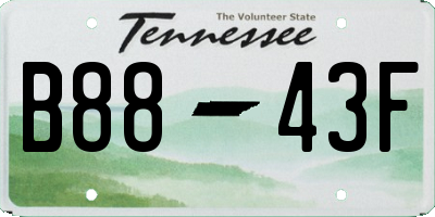 TN license plate B8843F