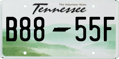 TN license plate B8855F