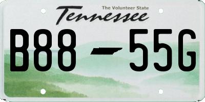 TN license plate B8855G