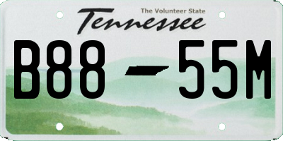 TN license plate B8855M