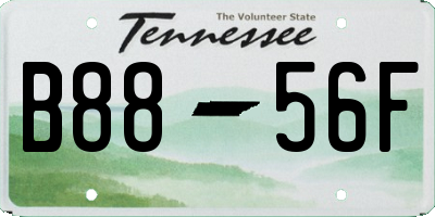 TN license plate B8856F