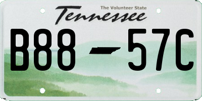 TN license plate B8857C