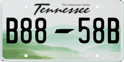 TN license plate B8858B