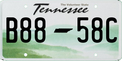 TN license plate B8858C