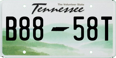 TN license plate B8858T