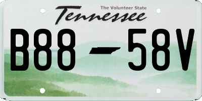 TN license plate B8858V