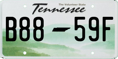 TN license plate B8859F