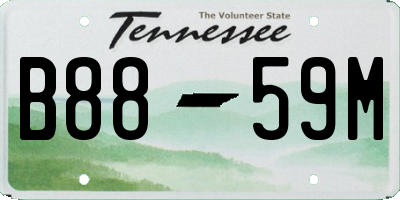 TN license plate B8859M