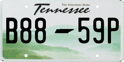 TN license plate B8859P