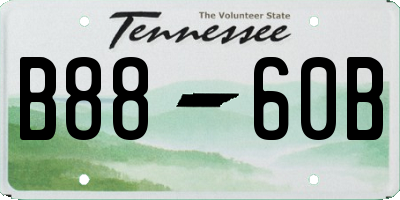 TN license plate B8860B
