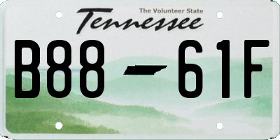 TN license plate B8861F