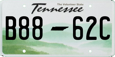 TN license plate B8862C