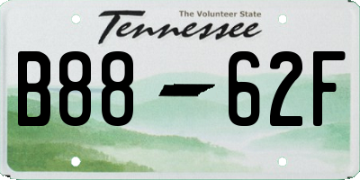 TN license plate B8862F