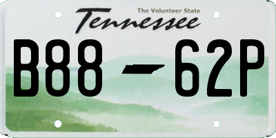 TN license plate B8862P