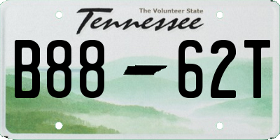 TN license plate B8862T