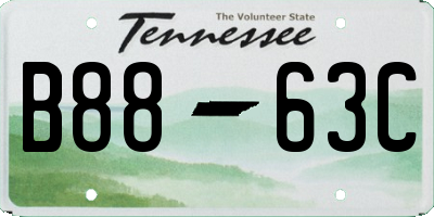 TN license plate B8863C