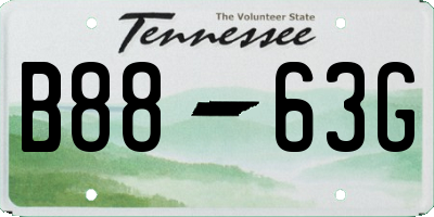 TN license plate B8863G