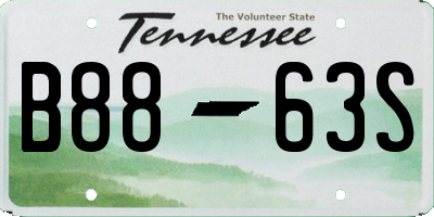 TN license plate B8863S