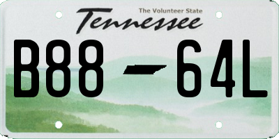 TN license plate B8864L