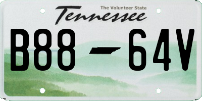 TN license plate B8864V