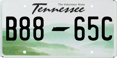 TN license plate B8865C