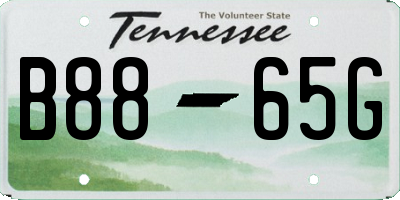 TN license plate B8865G
