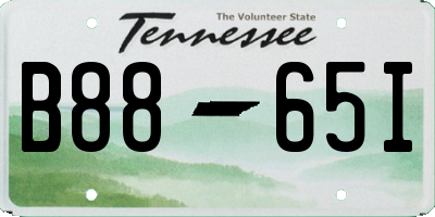 TN license plate B8865I