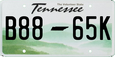 TN license plate B8865K